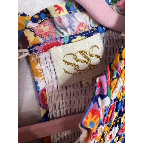 SSYS Top Size Small Multi Color Floral Print Ruffles - Picture 5 of 6